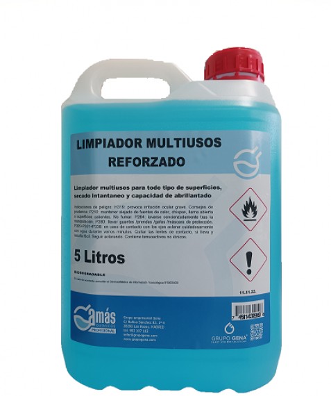 GARRAFA 5 LITROS DE MULTIUSOS AZUL REFORZADO AMAS