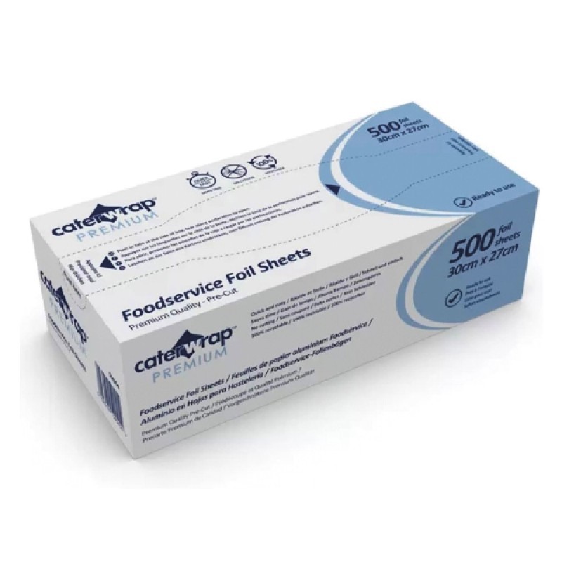 CAJA DE 500 HOJA DE ALUMINIO 27x30 GOFRADO 15 micra WRAPMASTER ALBAL