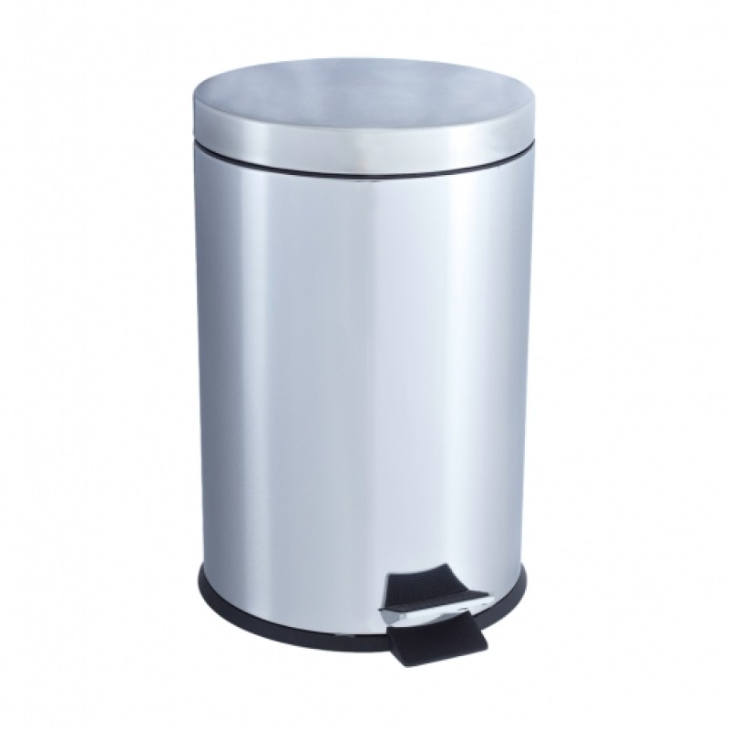 PAPELERA REDONDA CON PEDAL 20 Lts de ACERO INOX