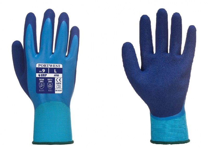 AP80 GUANTE IMPERMEABLE RUGOSO AZUL. PORTWEST