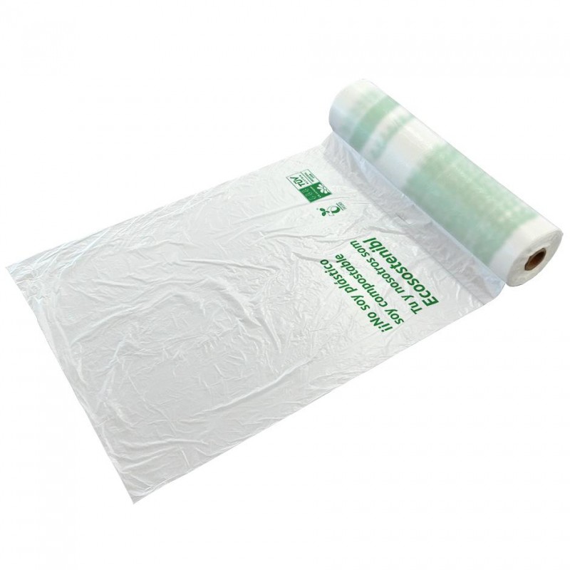 PAQ. 400 BOLSAS MERCADILLO 30x40 BLANCAS COMPOSTABLES