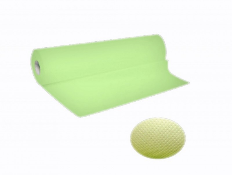CAJA DE 6 ROLLOS PAPEL CAMILLA 1 CAPA VERDE CON PRECORTE A 180 cm