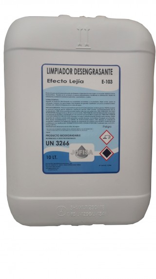 LIMPIADOR DESENGRASANTE CLORADO (10 LITROS)