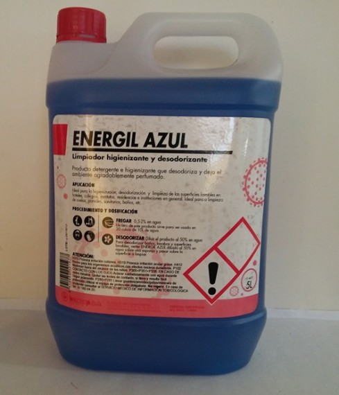 LIMPIADOR HIGIENIZANTE ENERGIL AZUL (5 LITROS)