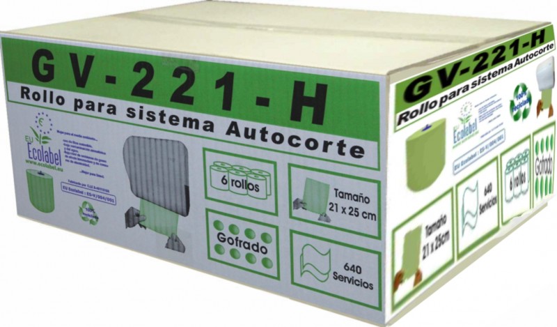 CAJA DE 6 BOBINA VERDE 1 CAPA PARA AUTOCORTE