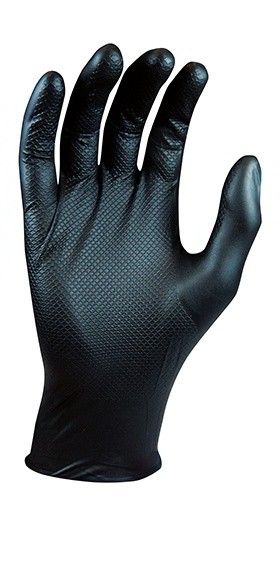 GUANTES GRIPPAZ NITRILO NEGRO JUBA 580NR (PAQUETE DE 50)