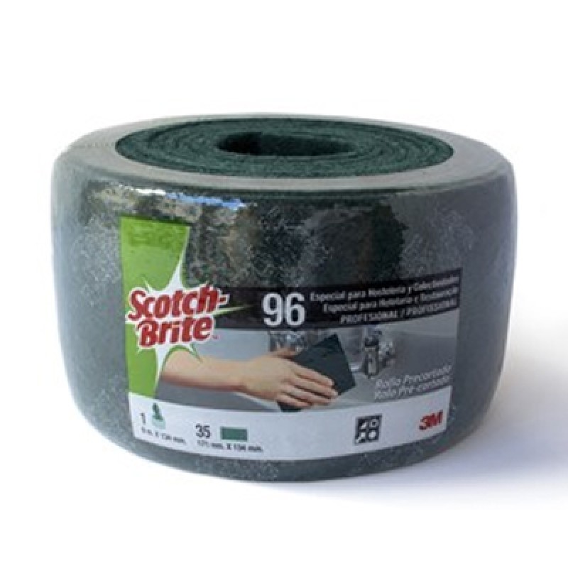 ROLLO DE ESTROPAJO FIBRA VERDE SCOTCH-BRITE 3M. Rollo de 6 metros.