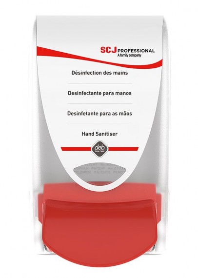 DISPENSADOR ROJO DEB ALCOHOL EN GEL 1L.