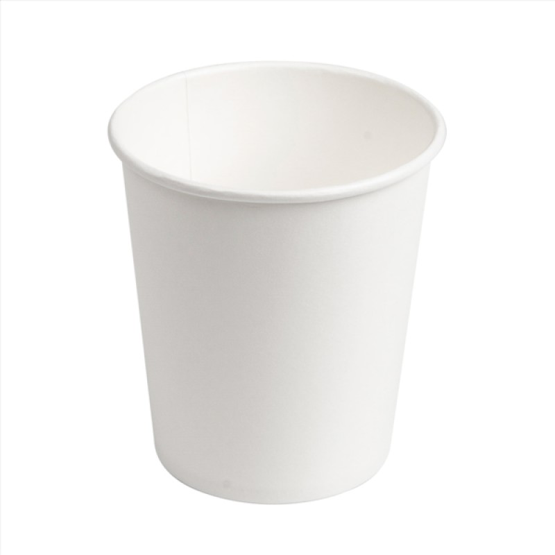 VASOS DE CARTON BLANCO (200CC) (100 UNIDADES)