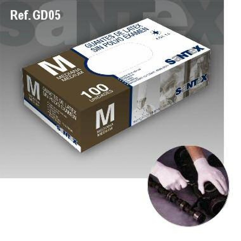 GUANTES LATEX CAJA 100 UNIDADES 4605-10