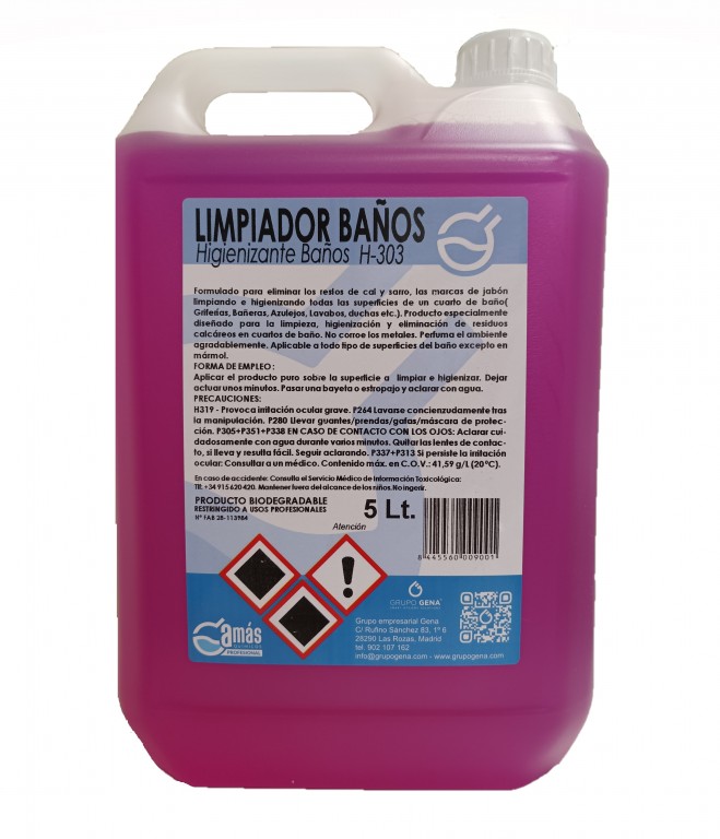 LIMPIADOR DE BAÑOS DESINCRUSTANTE (5 LITROS)