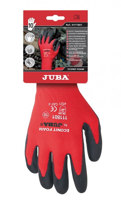 John Deere JD00021 - Guantes de espuma de nitrilo para mujer, guantes de  trabajo ligeros con muñeca elástica, puño superior de banda, negro/rosa