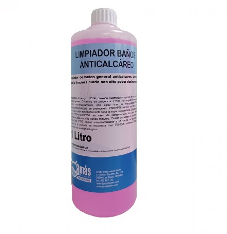 DESINCRUSTANTE LIMPIADOR DE BAÑOS ANTICAL SANICAL 1L C/12 REF-00107510