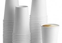 CAJA 1000 VASOS PAPEL CARTON BLANCO PARA CALIENTE 230ml/8oz C.VERDE