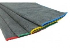 BAYETA MICROFIBRA JIM GRIS RIBETE AZUL 40x40